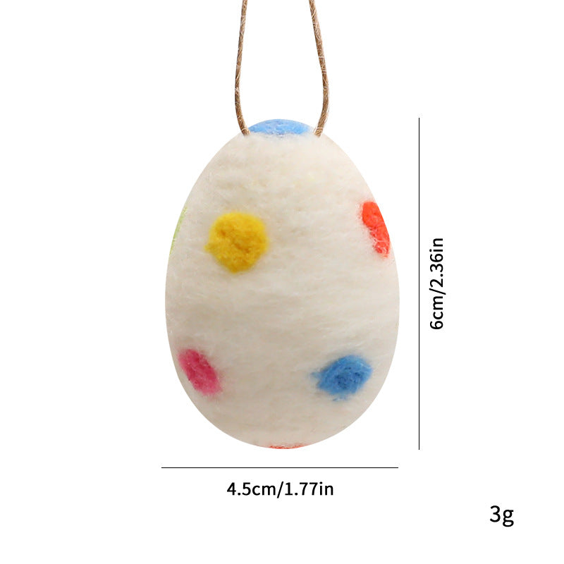Wholesale Easter Egg Simulation Wool Felt Foam Egg DIY Decoration Easter Decoration